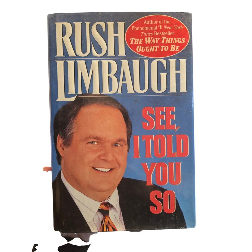 Rush Limbaugh See I Told You So 1st/1st 1993 Pocket Books Hardcover Politics